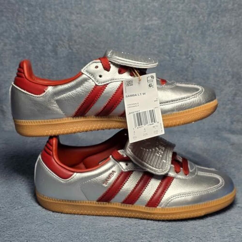 Adidas Samba LT W sneakers silver red women's size 5.5 - Picture 4 of 8